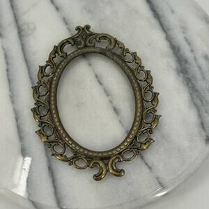Victorian Gothic Brass made in italy wallhanging picture frame